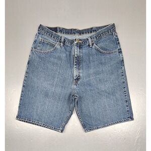 Wrangler Jean Shorts Mens‎ 38 Blue Relaxed Fit Jorts Western Baggy Dark Wash